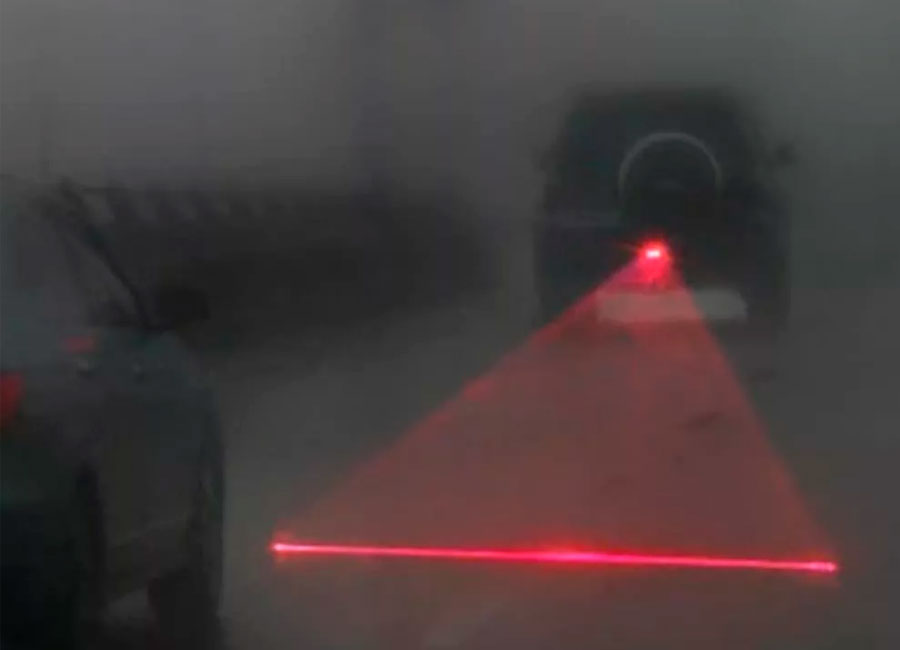 Лазерный стоп-сигнал в тумане